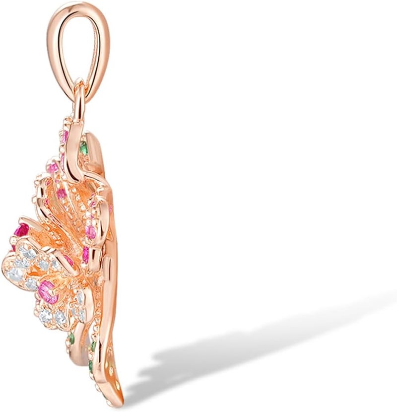 Santuzza Sterling Silver Gemstone Flower Pendant for Women - Image 2